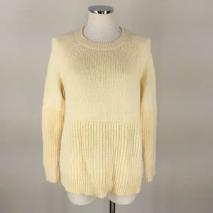 maglione Banana Republic M avorio misto lana girocollo tunica alta bassa carino usato in ottime condizioni - Foto 1 di 5