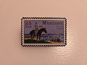 Montana 1889 USPS Postage Stamp Pin 1989 - Picture 1 of 2