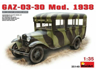 MINIART 1:35 KIT MEZZO MILITARE AUTOBUS  GAZ-03-30 MOD. 1938  PEZZI 329    35149 - Immagine 1 di 3