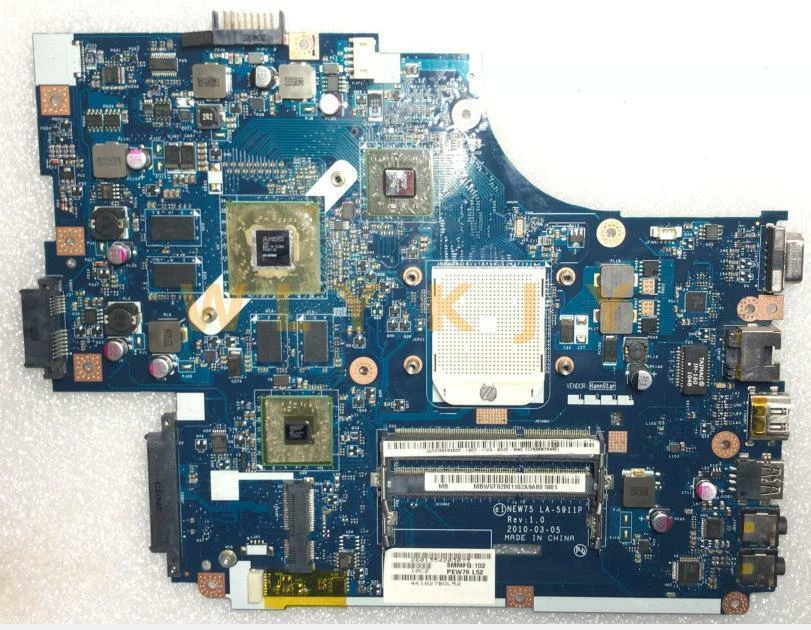 For Acer aspire 5551 Laptop Motherboard 75 LA-5911P MBPUU02001 HD5650M 1GB GPU - Image 1 of 4