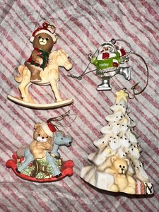 #1D Lote Vintage Adornos de Navidad Muñeco de Nieve Caballo Oso de Peluche Árbol de Navidad - Imagen 1 de 7