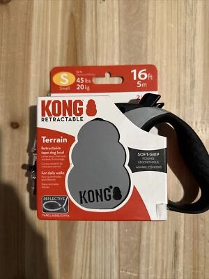 New KONG Retractable Terrian 16ft Tape Dog Lead Small Dog Up To 45Lbs. dog leash - Image 1 of 2