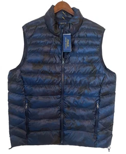 Polo Ralph Lauren Packable Nylon Puffer Vest Navy Camo Men's SZ S,M MSRP $228 - Picture 1 of 4