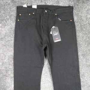 NEU Levi's 501 Jeans W40 L32 schwarz Herren Premium Baumwolle Regular Straight Denim - Bild 1 von 20