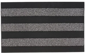 "Tapete de carro acanalado Superio, rayas grises y negras, 18""x30" - Imagen 1 de 4