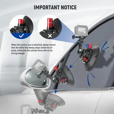 Camera Suction Cup Mount with Ball Head Arm Metal Suction Cup Mount - Image 1 of 4