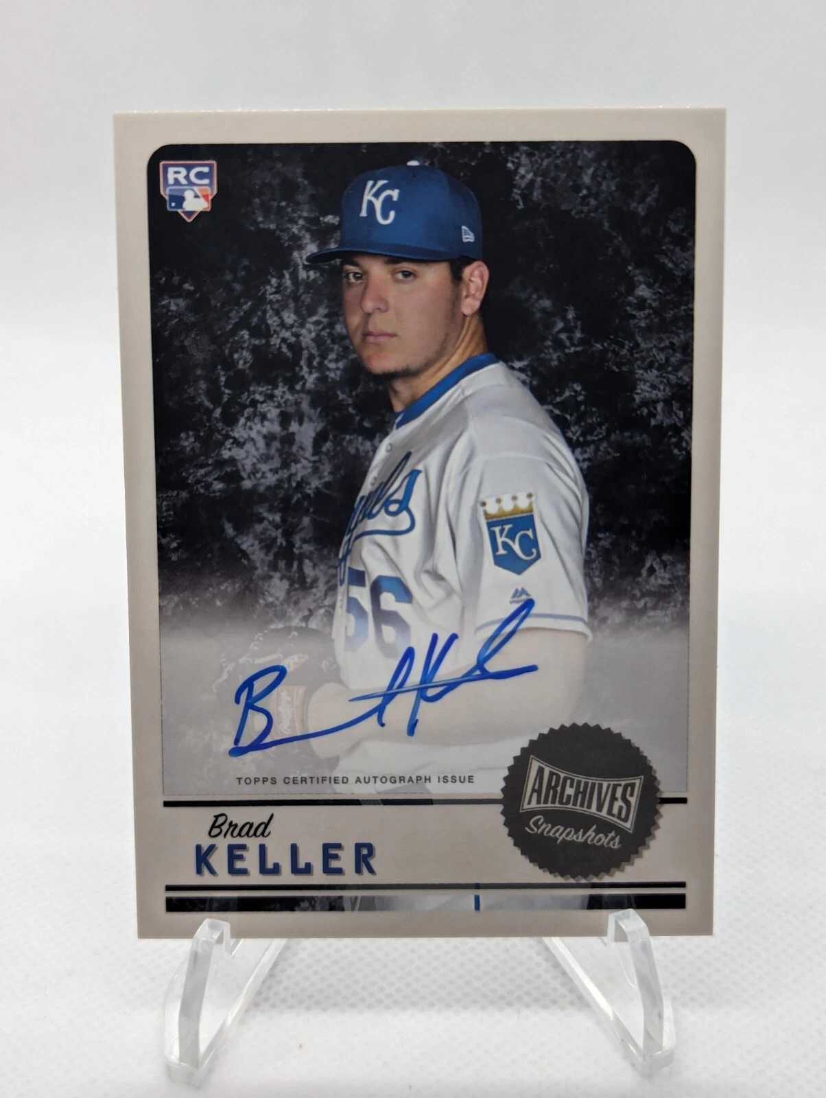 2019 Topps Archives Snapshots Brad Keller Autographs Rookie Auto Royals