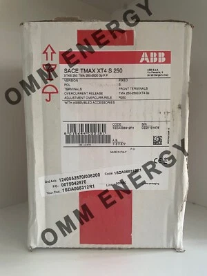 Disyuntor ABB 250 AMP - XT4S 250 TMA 250-2500 3p F F -1SDA068312R1 Foto 1 de 4