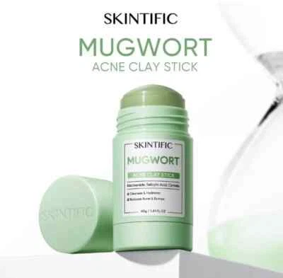 SKINTIFIC Mugwort Acne Clay Mask Stick (reduces redness, inflammation, pore) 40g - Image 1 of 4