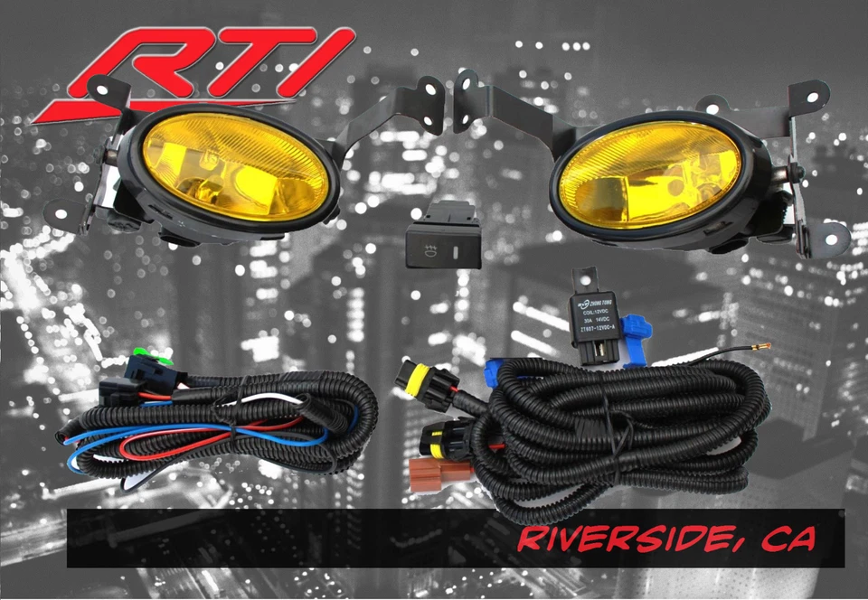 PARA:06-08 Honda Civic 2 puertas JDM amarillo luz antiniebla + kit de arnés EX DX LX SI cupé Foto 1 de 1