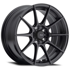 15x7 +35 Advanti Racing Storm S1 4x100 Matte Black Wheels (Set of 4) - Picture 1 of 2