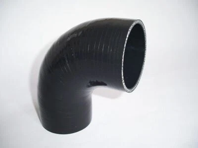 ID 1'' to 1.5" 25mm - 38mm Elbow Silicone 90 Degree Reducer Turbo Black Hose - Image 1 of 4