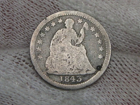 1843 Seated LIBERTY Half Dime.  #22 Cover