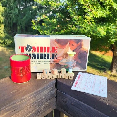Vintage Tumble Numble Dice Game 1969 Selchow and Righter Cross Number - Image 1 of 4