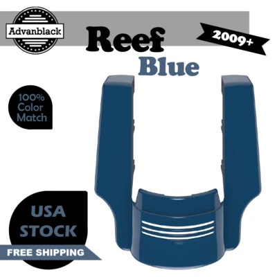 Extensión de guardabarros trasero estirado azul arrecife para Harley Street Road Glide 09+ Foto 1 de 4