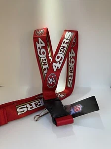 San Francisco 49ers Lanyard Football NFL Clip Detachable Red - Picture 1 of 4