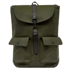 RAINS Camp Rucksack wasserdicht Taschen verstellbar Laptopfach oliv - Bild 1 von 8
