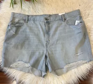 Nuevos pantalones cortos de jean desgastados rectos cintura alta para mujer🌿 talla 22 - Imagen 1 de 7