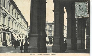 A7372) CHIETI CORSO MARRUCINO E PORTICI ANIMATA VIAGGIATA - Picture 1 of 2