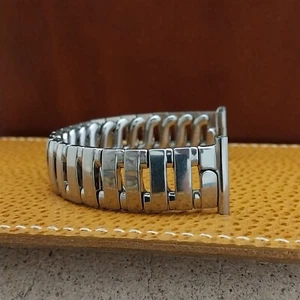 Vintage 19mm 18mm Foster Classic 1950s Stainless Steel Stretch Unused Watch Band - Picture 1 of 6