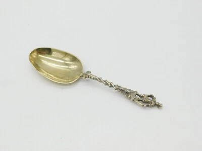 Dutch Sterling Silver Gilt '1730' Serving Spoon Antique Victorian - Image 1 of 4