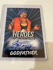 2023 Leaf Heroes of Wrestling Base Auto Blue The Godfather Godfather #BA-G1 Auto