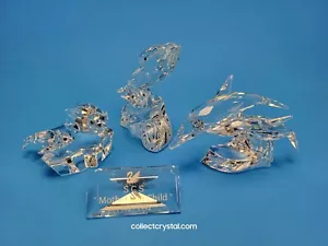 Swarovski Mother and Child Trilogy Whales Seals & Dolphins MIB Complete w title - Picture 1 of 9