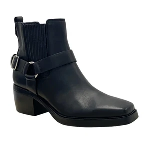 Sam Edelman Leder Bellamie Boot schwarz Moto Western Stiefeletten Gr. 7M NEU! - Bild 1 von 12