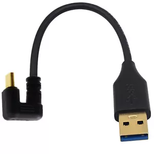 USB 3.0 A Male to Type C 3.1 U Shape Fast Charging Data Adapter Cable 5Gbps Gold - Picture 1 of 11