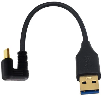 USB 3.0 A Male to Type C 3.1 U Shape Fast Charging Data Adapter Cable 5Gbps Gold - Image 1 of 4