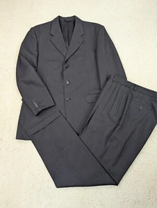Traje Para Hombre 42R 32x31 Gris Lana Espiga 2 Piezas Fioravanti De Colección Hecho en EE. UU. - Imagen 1 de 20