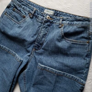 New Coldwater Creek Women's Size 12p Stretch Medium Wash Capri Denim Jeans - Picture 1 of 7