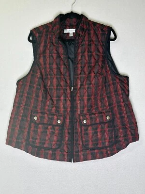 Chaleco Croft and Barrow Rojo y Negro Sin Mangas con Cremallera para Mujer 1XL Foto 1 de 4