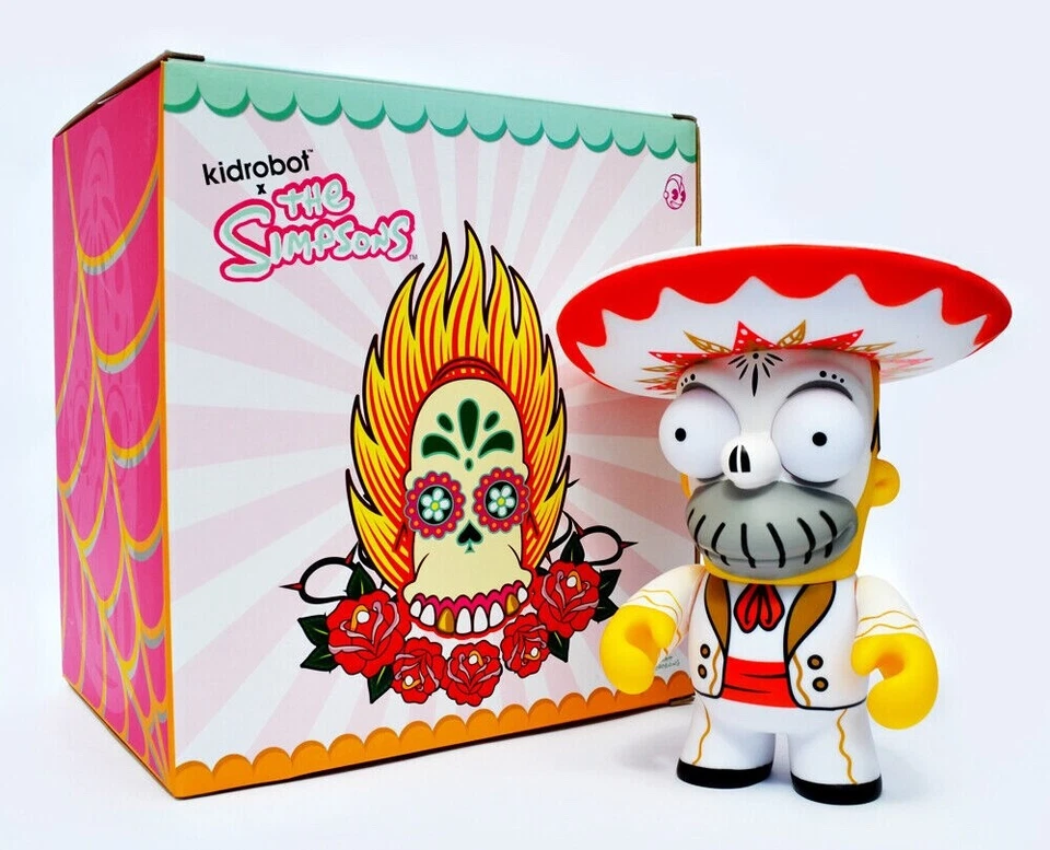 Kidrobot x The Simpsons Day of the Dead Homer Simpson 6" Vinyl Figure BNIB - Image 1 of 1