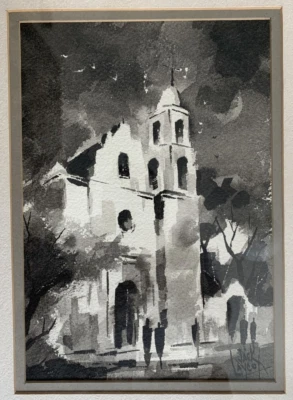 Figura Arquitectura Artista Americano Arte California Pintura Original Jack Laycox Foto 1 de 4