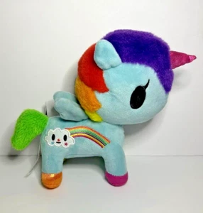 Unicorno Tokidoki Blue Pixie Rainbow Cloud Pegasus Unicorn Plush 7” - Picture 1 of 10