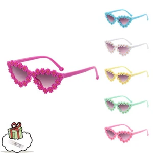 Flower Sunglasses For Baby Girls Boy Flower Shaped Cute Outdoor Beach Glasses - Picture 1 of 34
