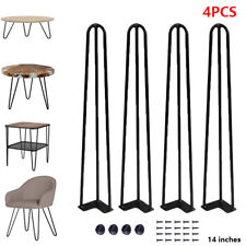 Hairpin Legs Hair Pin Legs Set for Furniture Desk Table 14" Carbon Steel-10mm