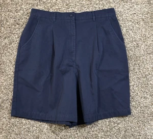 Studio Works Dark Blue Pleated Shorts. Size: 14. - Picture 1 of 8