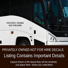 Privately Owned Not For Hire Decals Vinyl Lettering  Guaranteed Delivery 