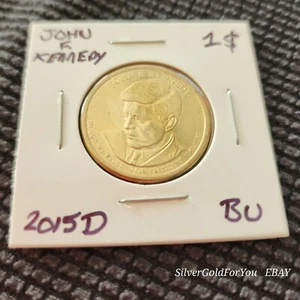 Moneda de 1 dólar presidencial de Estados Unidos 2015-D John F Kennedy JFK Denver Mint BU - Imagen 1 de 4
