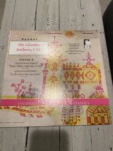 Handel The Chandos Anthems, I-VI Volume 2 Vanguard Everyman Classics LP - Picture 1 of 4