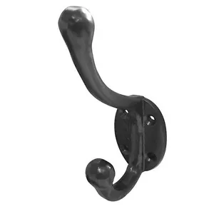 10 x CAST ANTIQUE IRON COAT and HAT HOOKS with matching screws - Picture 1 of 1
