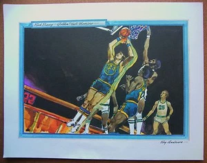 1974 TWA Print Color Rick Barry Golden State Warriors University Miami RARE - Picture 1 of 2