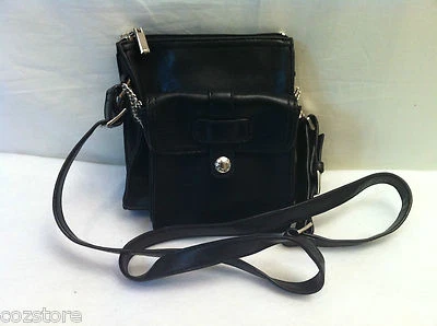 Bolso Mensajero Bandolera MNG Mango Cuero Sintético Negro Foto 1 de 4