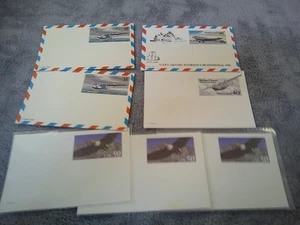 Lote de 7 tarjetas postales de correo aéreo de EE. UU. 33, 36, 40 CENTAVOS y 50 centavos Eagles - Imagen 1 de 4