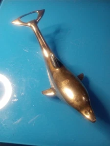 Abridor de botellas enchapado en plata en forma de delfín con abridor superior giratorio vintage Mcm - Imagen 1 de 4