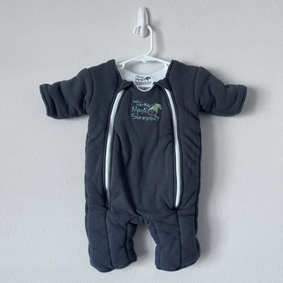 Baby Merlin’s Magic Sleep Suit Large Navy Slate Blue 6-9 Months 18-21lbs - Image 1 of 4