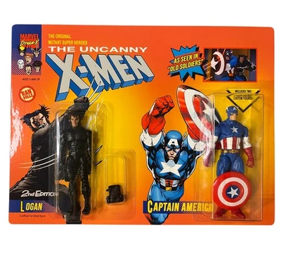 Custom 3.75”  Figure Set - WWII CAPTAIN AMERICA & LOGAN - X-Men 97 Soldiers MOC - Image 1 of 3