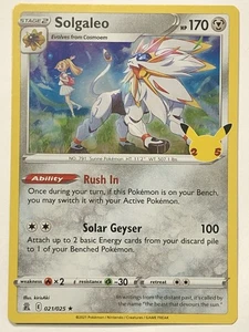 Pokemon TCG - Solgaleo 021/025 Celebrations - NM (Kostenloser Versand 5+€) - Bild 1 von 2